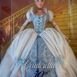 Disney Cinderella Doll in Elegant Blue and White Gown